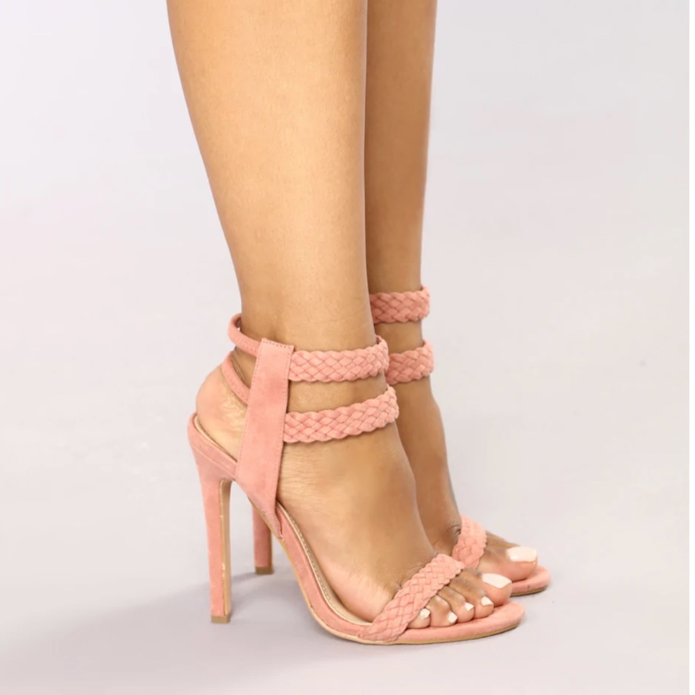 Fashion Nova Set Fire Heeled Sandal - Blush (NWOB) - Picture 5 of 15
